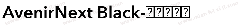 AvenirNext Black字体转换
